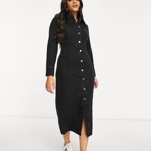 Hourglass Denim Midi Dress